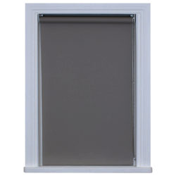 Bloc Made to Measure Fabric Changer Blackout Roller Blind Light Grey